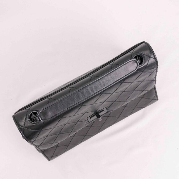 Authentic CHANEL 2.55 Vintage Black Quilted Leather 2.55 handbag - Picture 13 of 15